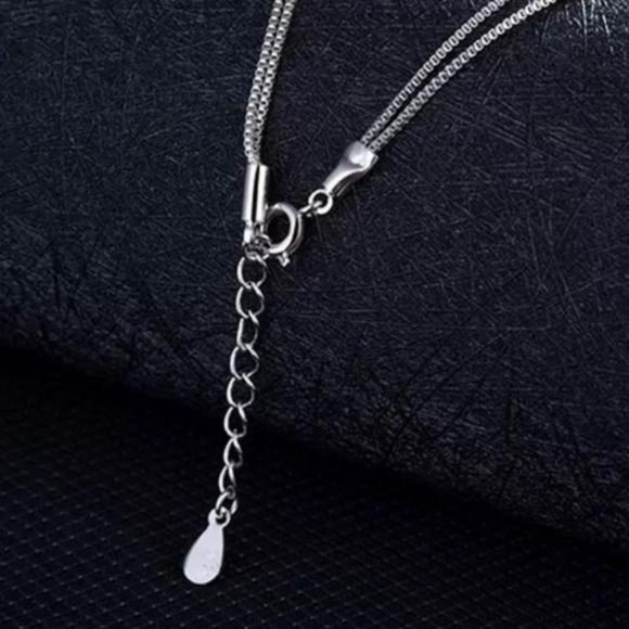 925 STERLING SILVER DOUBLE LAYER HEART NECKLACE - Picture 5 of 8